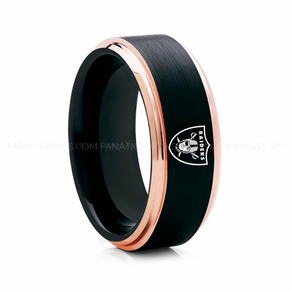 18 (3) Raiders Ring, Raiders Wedding Band, Raiders Wedding Ring, Raiders Jewelry - Image 1