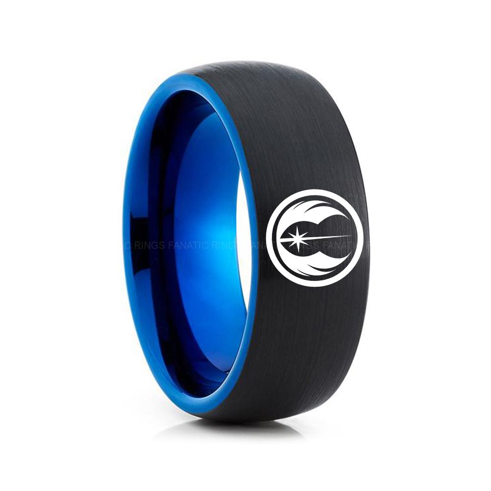 18 copy (3) Jedi Order Ring, Star Wars Ring, Star Wars Wedding Band, Star Wars Wedding Ring - Image 1