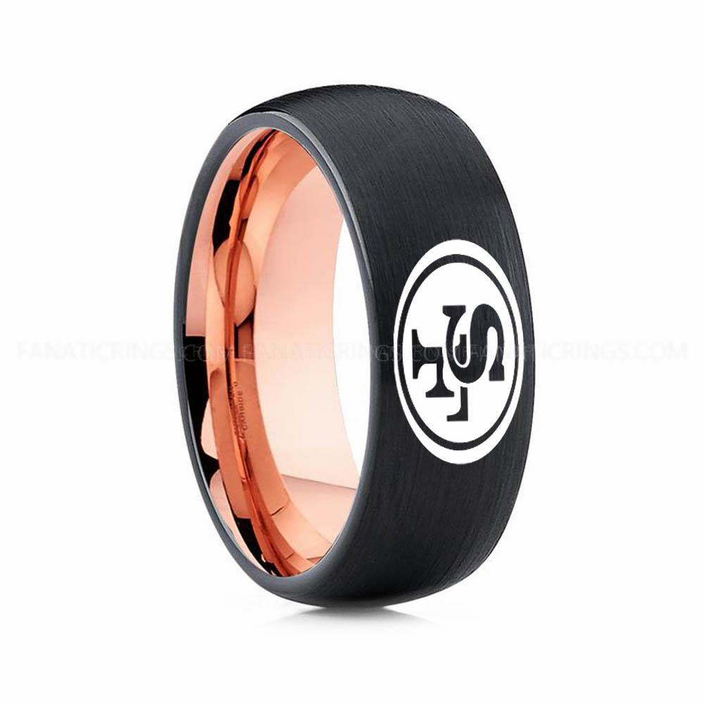 19 (1) 49ERS Ring, 49ERS Wedding Band, 49ERS Wedding Ring, 49ERS Jewelry - Image 1