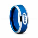 Trucker Ring, Truck Driver Ring, Peterbilt Truck Ring, Peterbilt Ring, Blue Tungsten Ring, Blue Wedding Ring, Truck Ring, Blue Ring