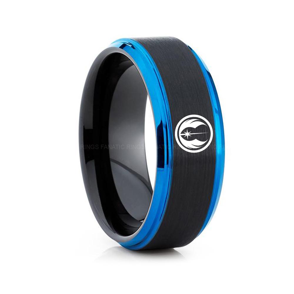 19 copy (3) Jedi Order Ring, Star Wars Ring, Star Wars Wedding Band, Star Wars Wedding Ring - Image 1