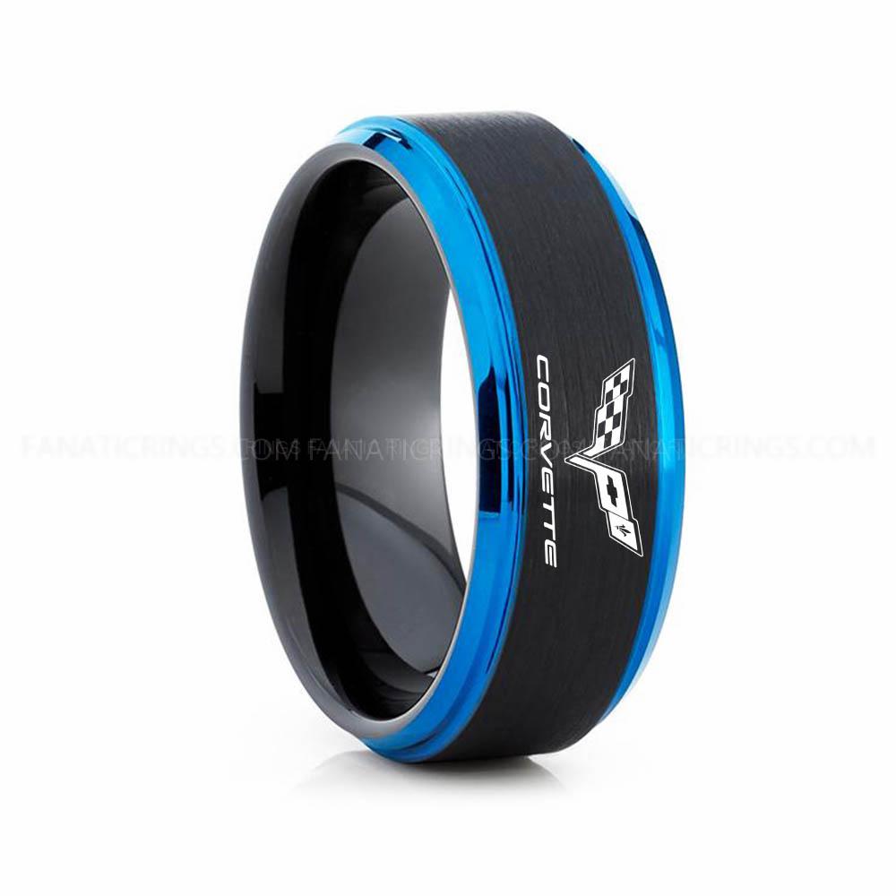 19 copy Corvette Ring, Chevy Ring, Chevrolet Ring, Chevrolet Corvette Ring, Auto Racing Ring, Chevy Wedding Band, Chevrolet Wedding Ring - Image 1