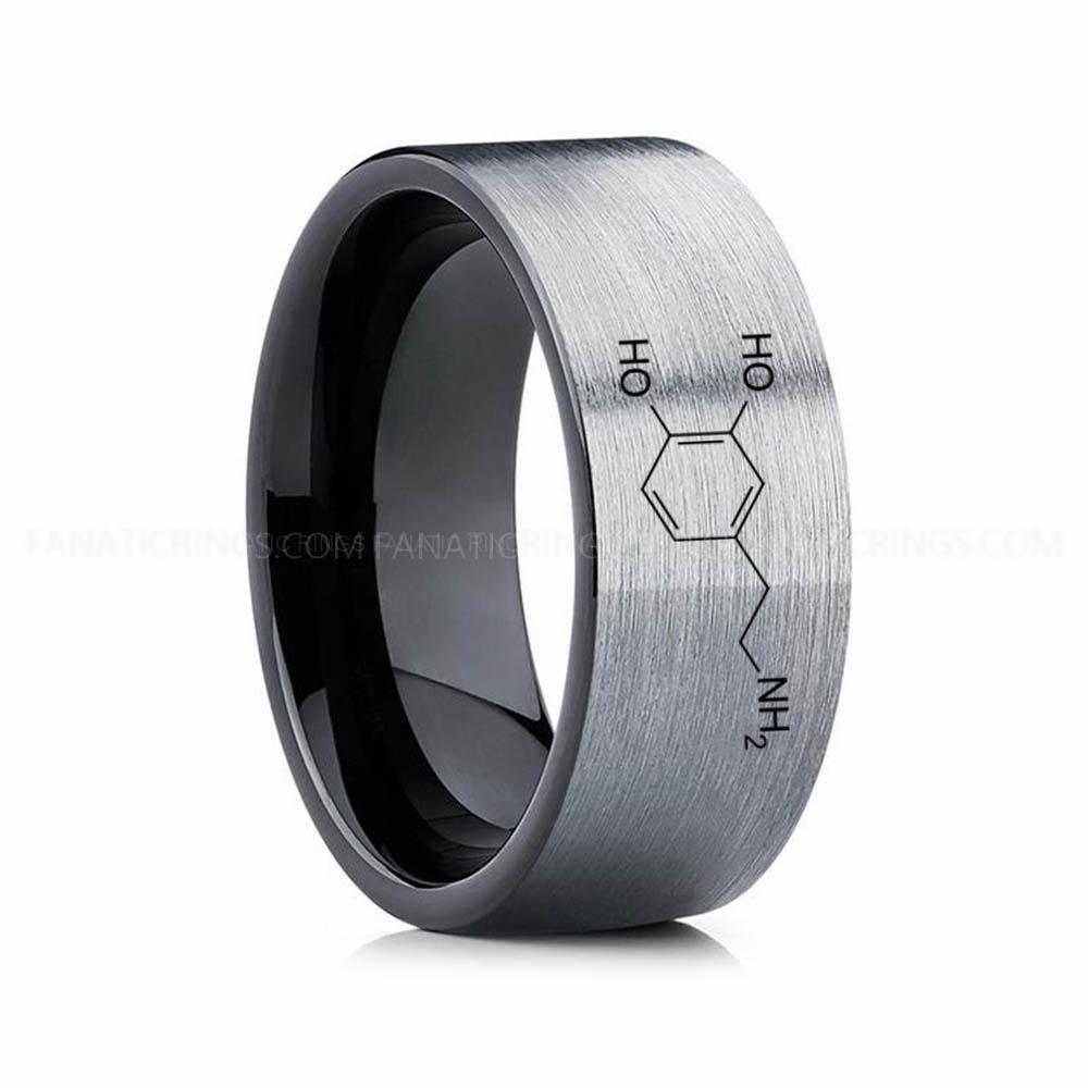 2 (11) - Copy Dopamine Molecule Ring, Dopamine Ring, Science Ring, Science Jewelry, Molecule Jewelry, Molecule Wedding Band - Image 1
