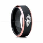 Ravens Ring, Ravens Wedding Band, Ravens Wedding Ring, Ravens Jewelry