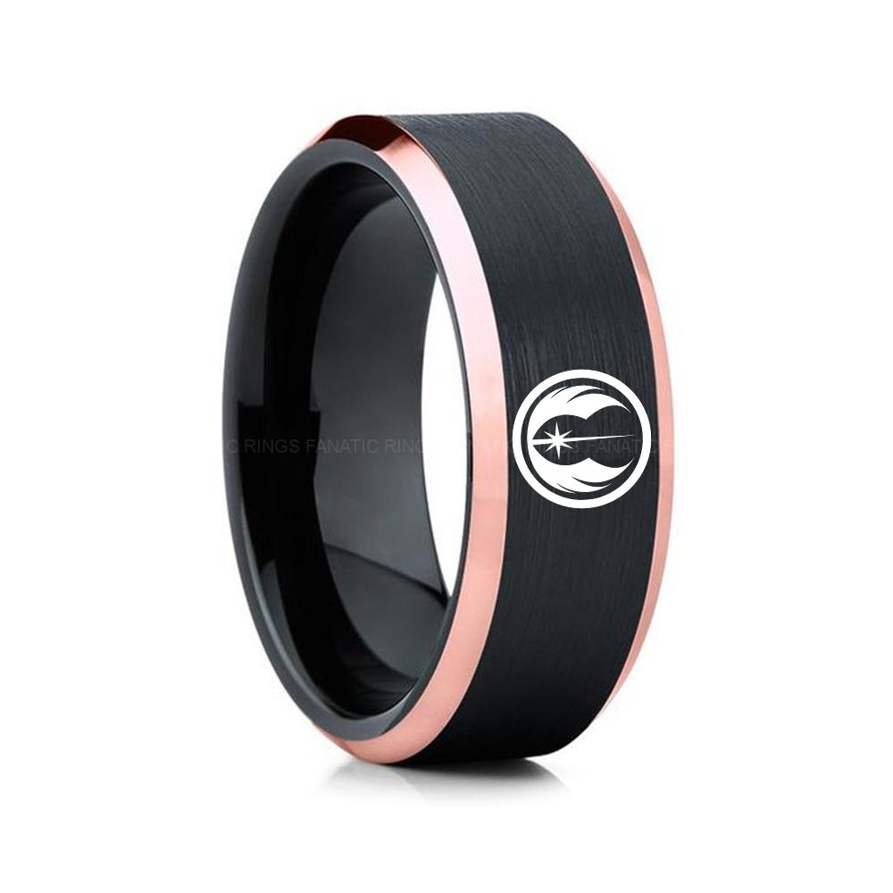 2 copy (4) Jedi Order Ring, Star Wars Ring, Star Wars Wedding Band, Star Wars Wedding Ring - Image 1