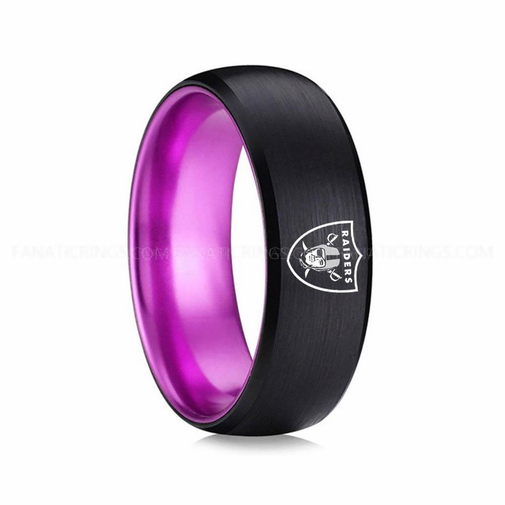 20 (2) Raiders Ring, Raiders Wedding Band, Raiders Wedding Ring, Raiders Jewelry - Image 1