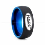 Trucker Ring, Truck Driver Ring, Peterbilt Truck Ring, Peterbilt Ring, Black Tungsten Ring, Black Wedding Ring, Truck Ring, Black Ring