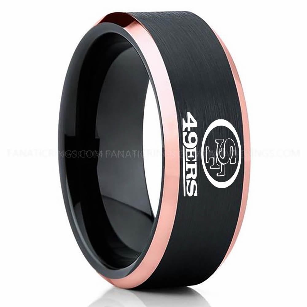 3 (2) 49ERS Ring, 49ERS Wedding Band, 49ERS Wedding Ring, 49ERS Jewelry - Image 1