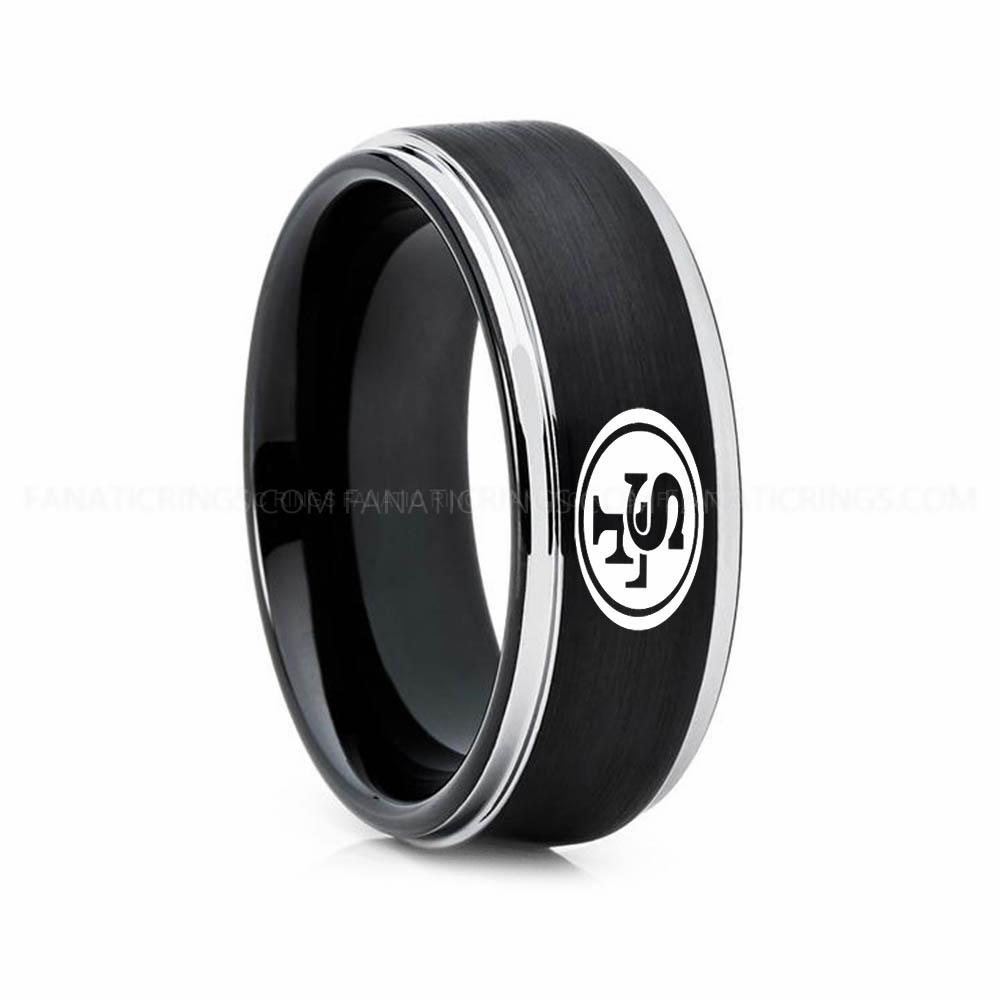 3 (3) 49ERS Ring, 49ERS Wedding Band, 49ERS Wedding Ring, 49ERS Jewelry - Image 1