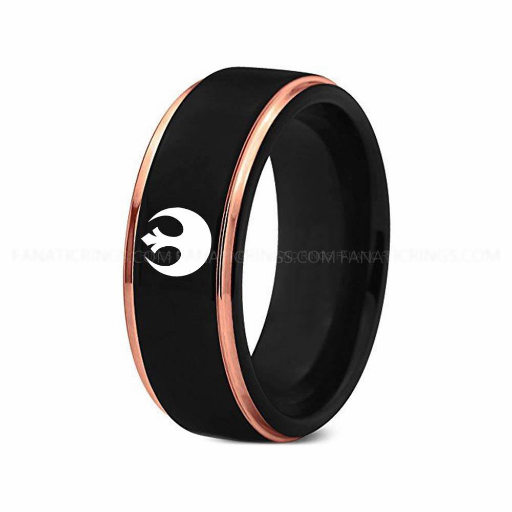 3 copy (1) Rebel Alliance Ring, Star Wars Ring, Star Wars Wedding Band, Star Wars Wedding Ring - Image 1