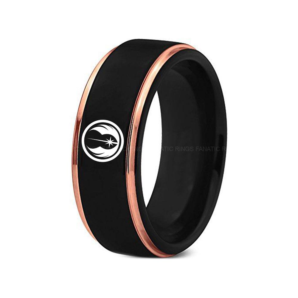 3 copy (2) Jedi Order Ring, Star Wars Ring, Star Wars Wedding Band, Star Wars Wedding Ring - Image 1