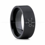 Caffein Molecule Ring, Caffein Ring, Science Ring, Science Jewelry, Molecule Jewelry, Molecule Wedding Band