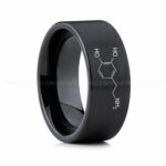 Dopamine Molecule Ring, Dopamine Ring, Science Ring, Science Jewelry, Molecule Jewelry, Molecule Wedding Band