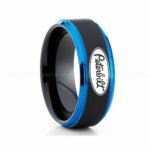 Trucker Ring, Truck Driver Ring, Peterbilt Truck Ring, Peterbilt Ring, Black Tungsten Ring, Black Wedding Ring, Truck Ring, Black Ring