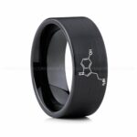 Serotonin Molecule Ring, Serotonin Ring, Science Ring, Science Jewelry, Molecule Jewelry, Molecule Wedding Band