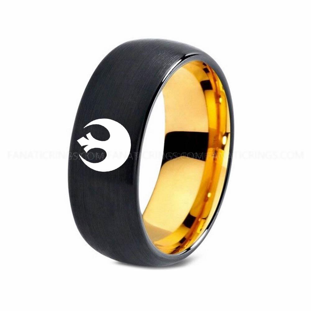 4 copy (1) Rebel Alliance Ring, Star Wars Ring, Star Wars Wedding Band, Star Wars Wedding Ring - Image 1