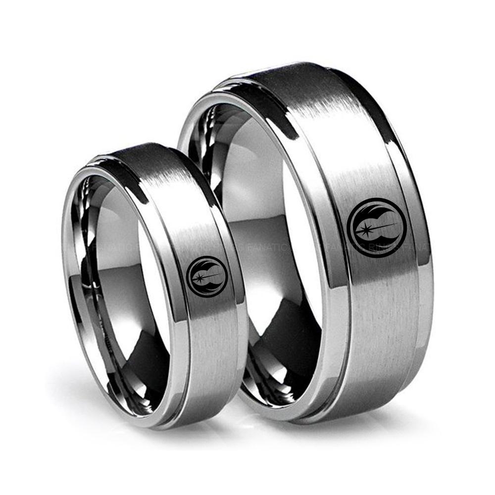 5 copy (3) Jedi Order Rings, Star Wars Rings, Star Wars Wedding Bands, Star Wars Wedding Rings - Image 1