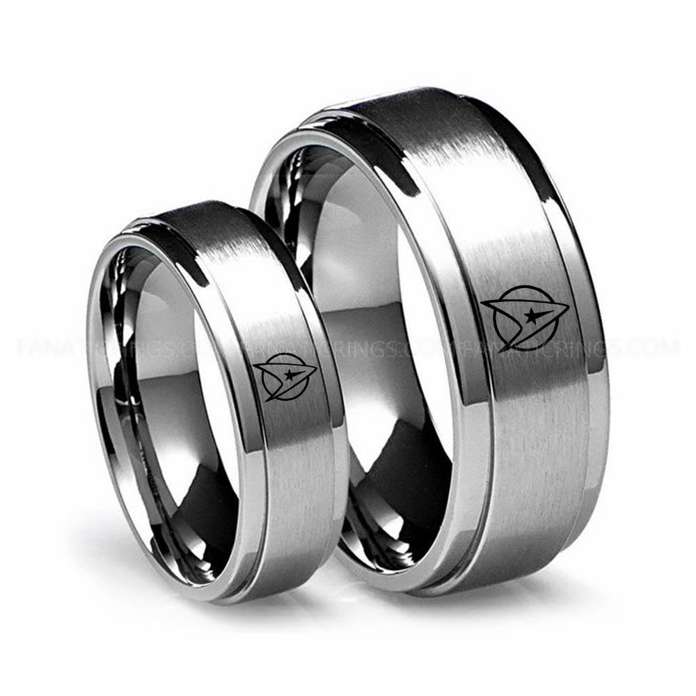 5 copy (4) Starfleet Rings, Star Trek Rings, Star Trek Wedding Bands, Star Trek Wedding Rings - Image 1