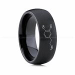 Dopamine Molecule Ring, Dopamine Ring, Science Ring, Science Jewelry, Molecule Jewelry, Molecule Wedding Band