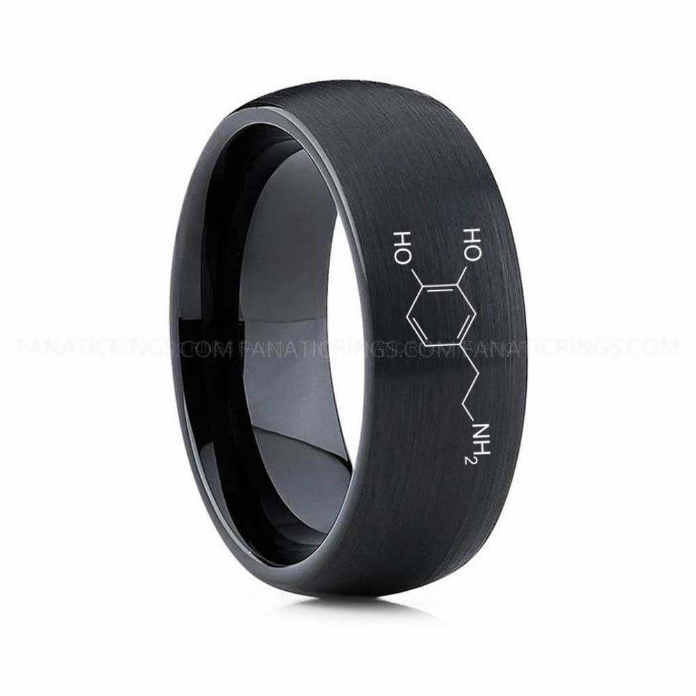 6 (11) - Copy Dopamine Molecule Ring, Dopamine Ring, Science Ring, Science Jewelry, Molecule Jewelry, Molecule Wedding Band - Image 1