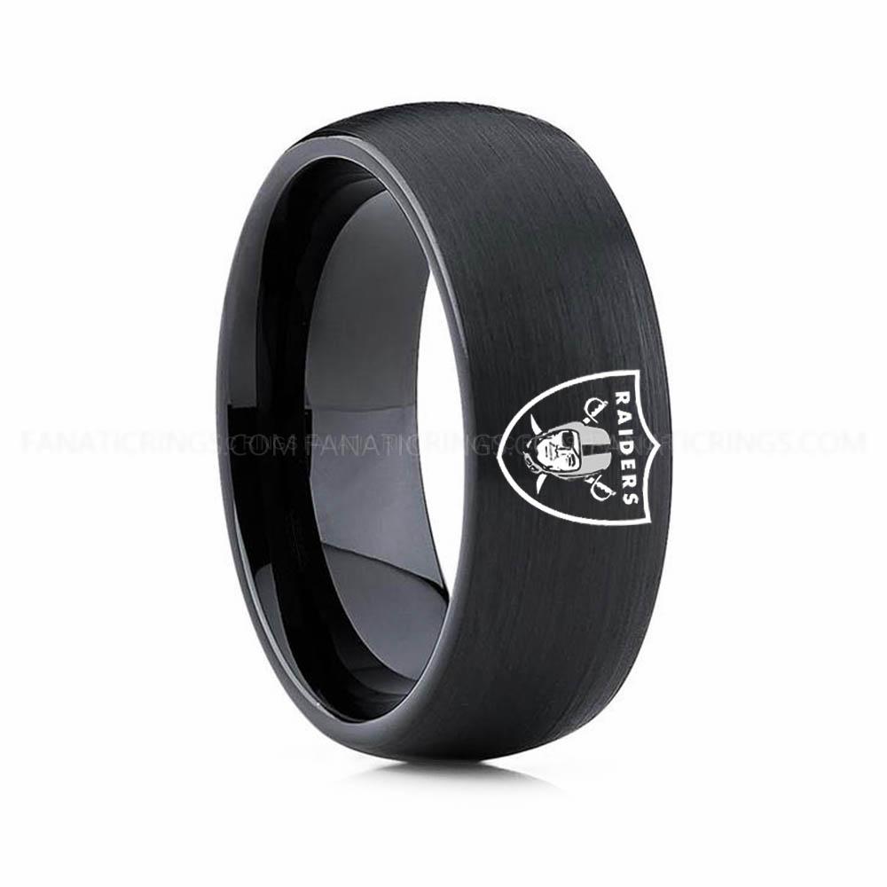6 (4) Raiders Ring, Raiders Wedding Band, Raiders Wedding Ring, Raiders Jewelry - Image 1