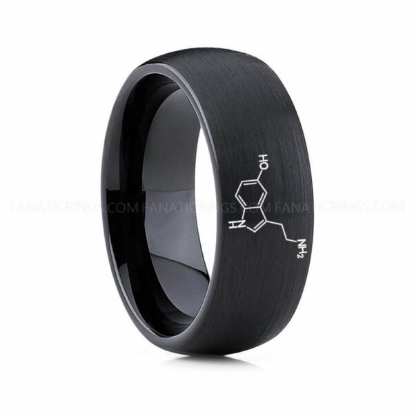 Serotonin Molecule Ring, Serotonin Ring, Science Ring, Science Jewelry, Molecule Jewelry, Molecule Wedding Band