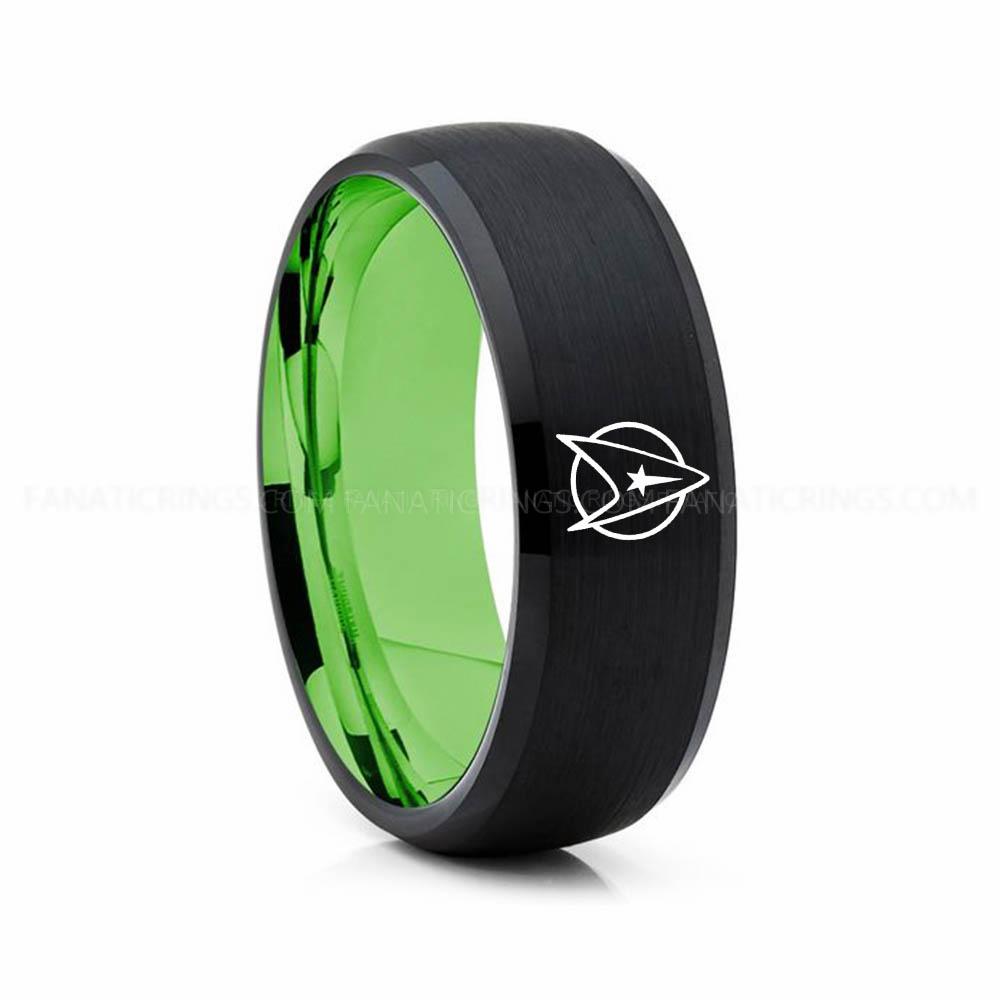 6 copy (4) Starfleet Ring, Star Trek Ring, Star Trek Wedding Band, Star Trek Wedding Ring - Image 1