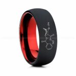 Cocaine Molecule Ring, Cocaine Ring, Science Ring, Science Jewelry, Molecule Jewelry, Molecule Wedding Band