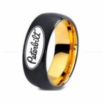 Trucker Ring, Truck Driver Ring, Peterbilt Truck Ring, Peterbilt Ring, Black Tungsten Ring, Black Wedding Ring, Truck Ring, Black Ring