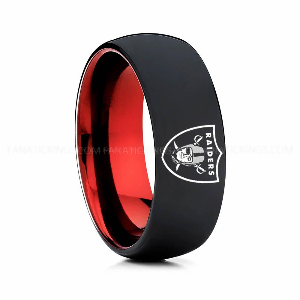 8 (4) Raiders Ring, Raiders Wedding Band, Raiders Wedding Ring, Raiders Jewelry - Image 1