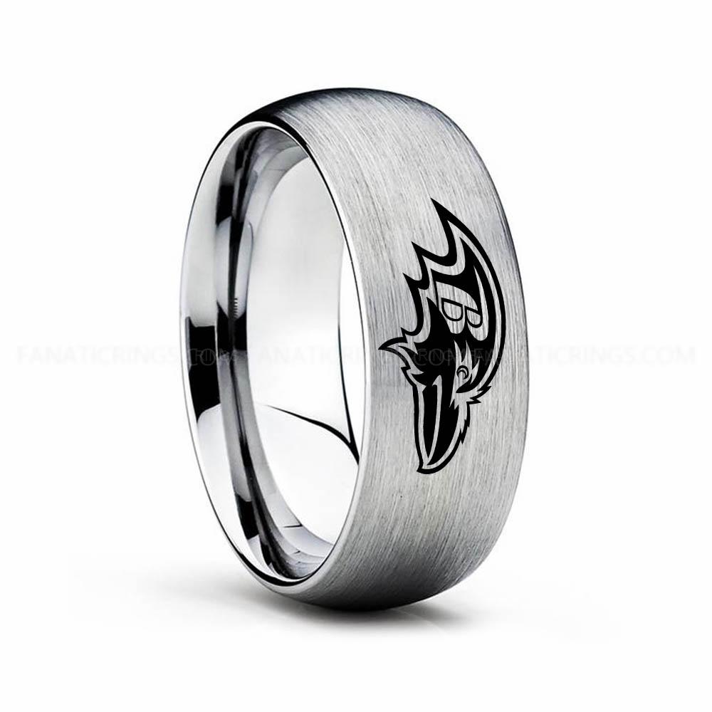 8 copy (1) Ravens Ring, Ravens Wedding Band, Ravens Wedding Ring, Ravens Jewelry - Image 1