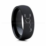 Dopamine Molecule Ring, Dopamine Ring, Science Ring, Science Jewelry, Molecule Jewelry, Molecule Wedding Band