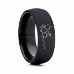 Cannabis Ring, Tetrahydrocannabinol Ring, THC Ring, Cannabis Wedding Band, Science Ring, Science Jewelry, Molecule Jewelry, Molecule Wedding Band