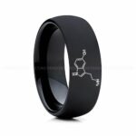 Serotonin Molecule Ring, Serotonin Ring, Science Ring, Science Jewelry, Molecule Jewelry, Molecule Wedding Band