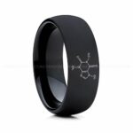 Caffein Molecule Ring, Caffein Ring, Science Ring, Science Jewelry, Molecule Jewelry, Molecule Wedding Band