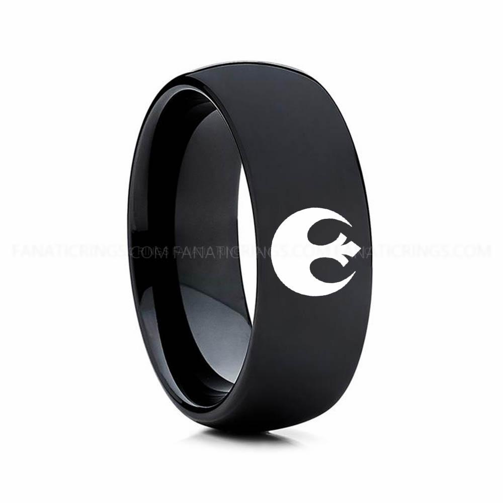9 copy (2) Rebel Alliance Ring, Star Wars Ring, Star Wars Wedding Band, Star Wars Wedding Ring - Image 1