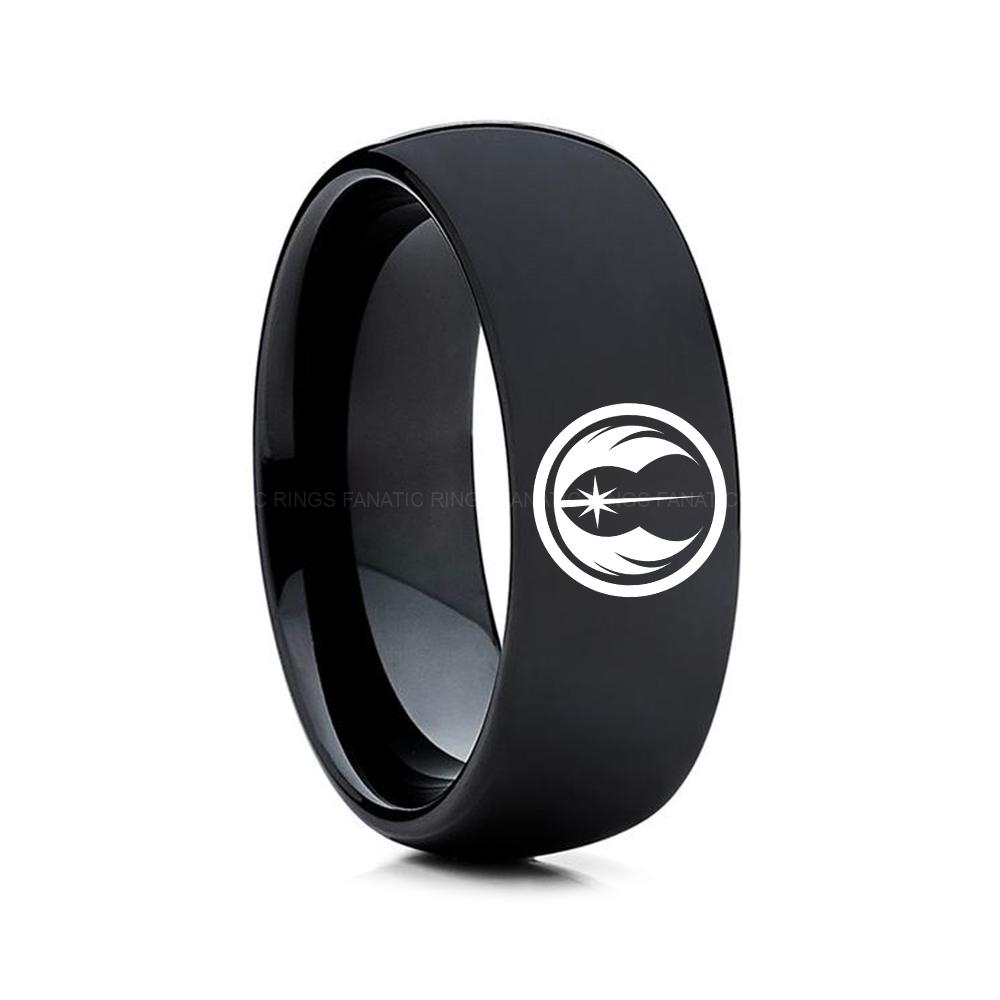 9 copy (3) Jedi Order Ring, Star Wars Ring, Star Wars Wedding Band, Star Wars Wedding Ring - Image 1