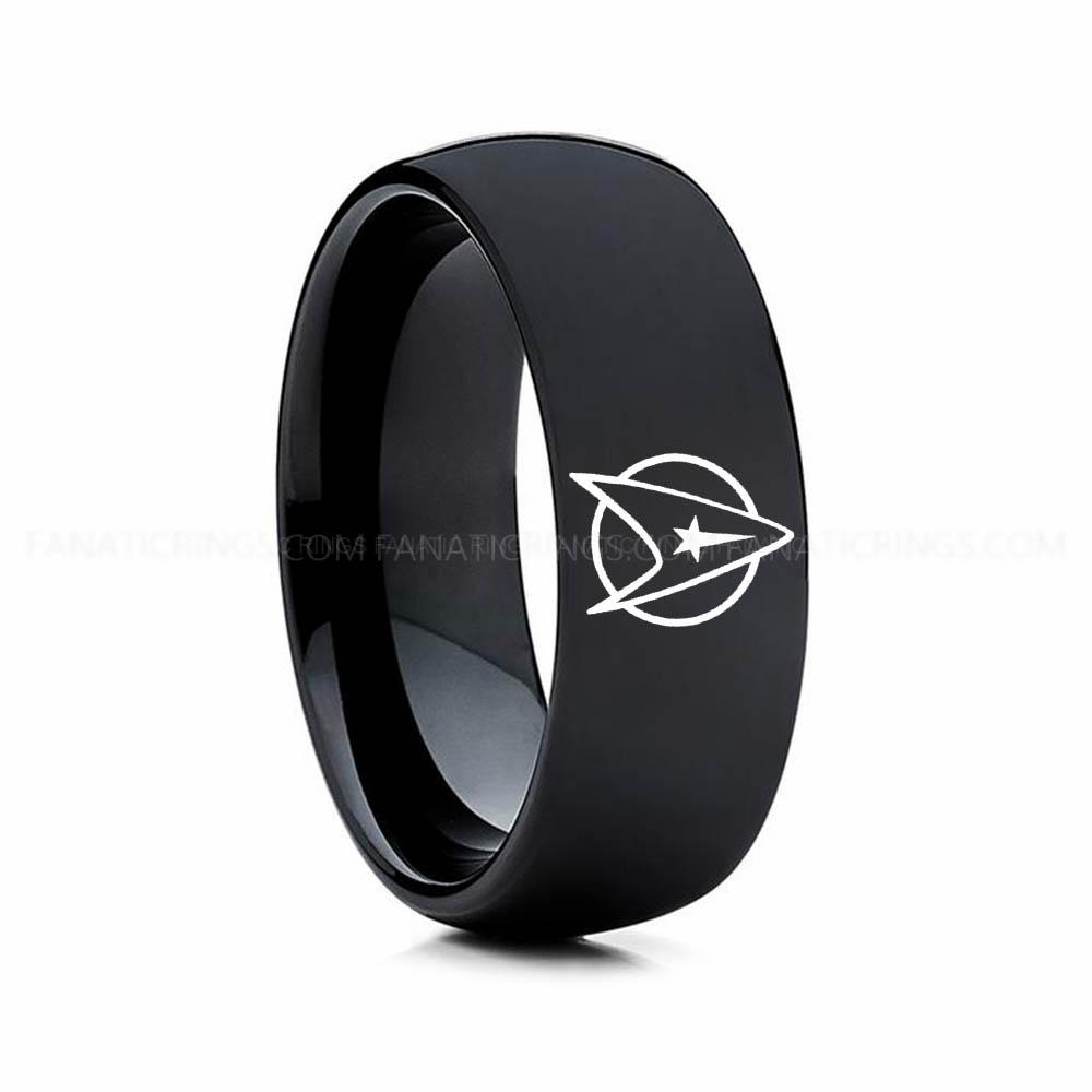 9 copy (4) Starfleet Ring, Star Trek Ring, Star Trek Wedding Band, Star Trek Wedding Ring - Image 1