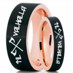 Til Valhalla Ring, Viking Ring, Runes Ring, Valknut Ring, Nordic Ring, Norsemen Ring, Nordic Runes Ring, Black Tungsten Band - Image 3