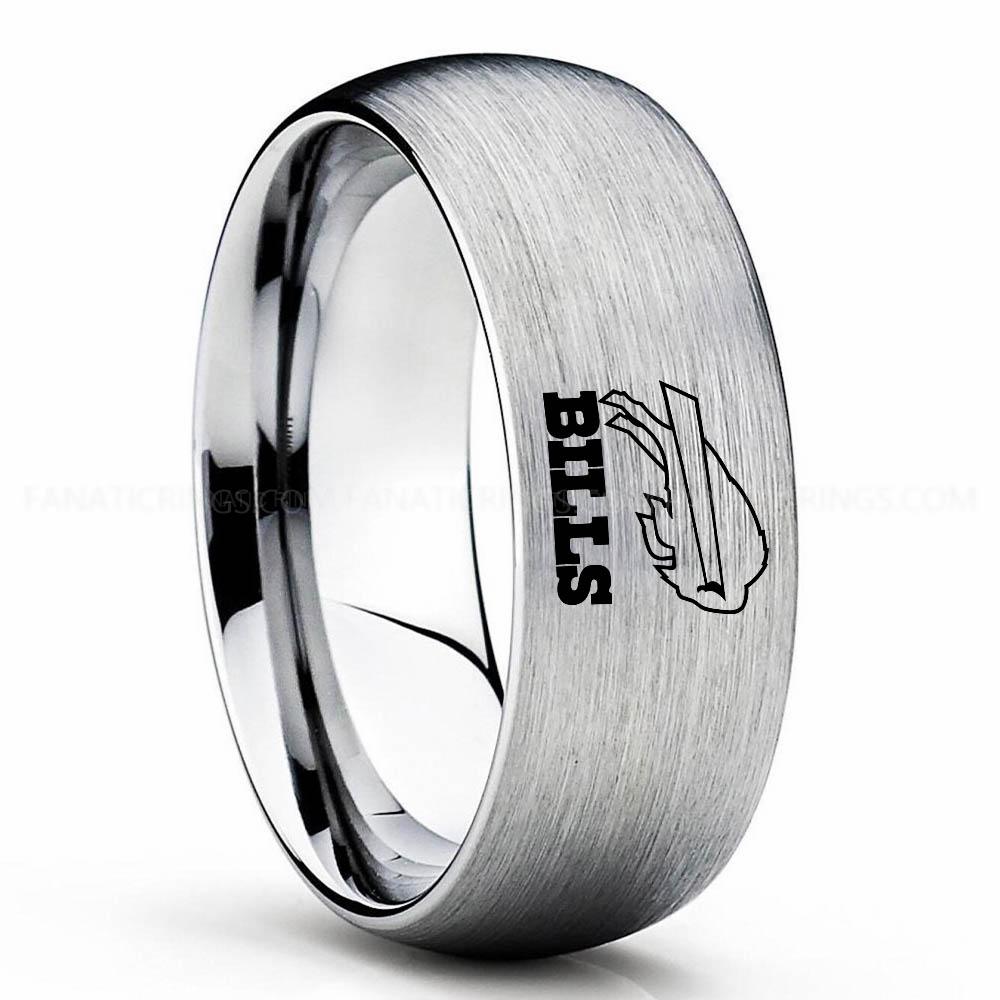 Bills (1) Silver (3) Bills Ring, Bills Wedding Band, Bills Wedding Ring, Bills Jewelry - Image 1