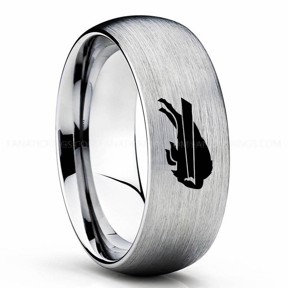 Bills (2) Silver (3) Bills Ring, Bills Wedding Band, Bills Wedding Ring, Bills Jewelry - Image 1