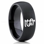 Cardinals Ring, Black Cardinals Ring, Baseball Wedding Ring, Baseball Ring, Black Wedding Ring, Baseball Wedding Band, Baseball Jewelry