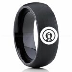 Cubs Ring, Cubs Wedding Ring, Baseball Wedding Ring, Baseball Ring, Black Wedding Ring, Baseball Wedding Band, Baseball Jewelry