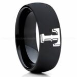 Rangers Ring, Rangers Wedding Ring, Baseball Wedding Ring, Baseball Ring, Black Wedding Ring, Baseball Wedding Band, Baseball Jewelry