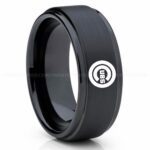 Cubs Ring, Cubs Wedding Ring, Baseball Wedding Ring, Baseball Ring, Black Wedding Ring, Baseball Wedding Band, Baseball Jewelry