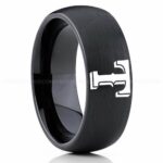 Rangers Ring, Rangers Wedding Ring, Baseball Wedding Ring, Baseball Ring, Black Wedding Ring, Baseball Wedding Band, Baseball Jewelry