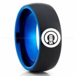 Cubs Ring, Cubs Wedding Ring, Baseball Wedding Ring, Baseball Ring, Black Wedding Ring, Baseball Wedding Band, Baseball Jewelry