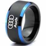 Audi Ring, Black Audi Ring, Black Tungsten Ring, Black Wedding Ring, Tungsten Wedding Band, Black Tungsten Wedding Ring