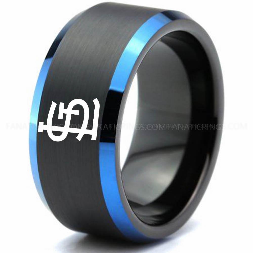 Black Blue Cardinals Cardinals Ring, Black Cardinals Ring, Baseball Wedding Ring, Baseball Ring, Black Wedding Ring, Baseball Wedding Band, Baseball Jewelry - Image 1