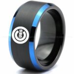 Cubs Ring, Cubs Wedding Ring, Baseball Wedding Ring, Baseball Ring, Black Wedding Ring, Baseball Wedding Band, Baseball Jewelry